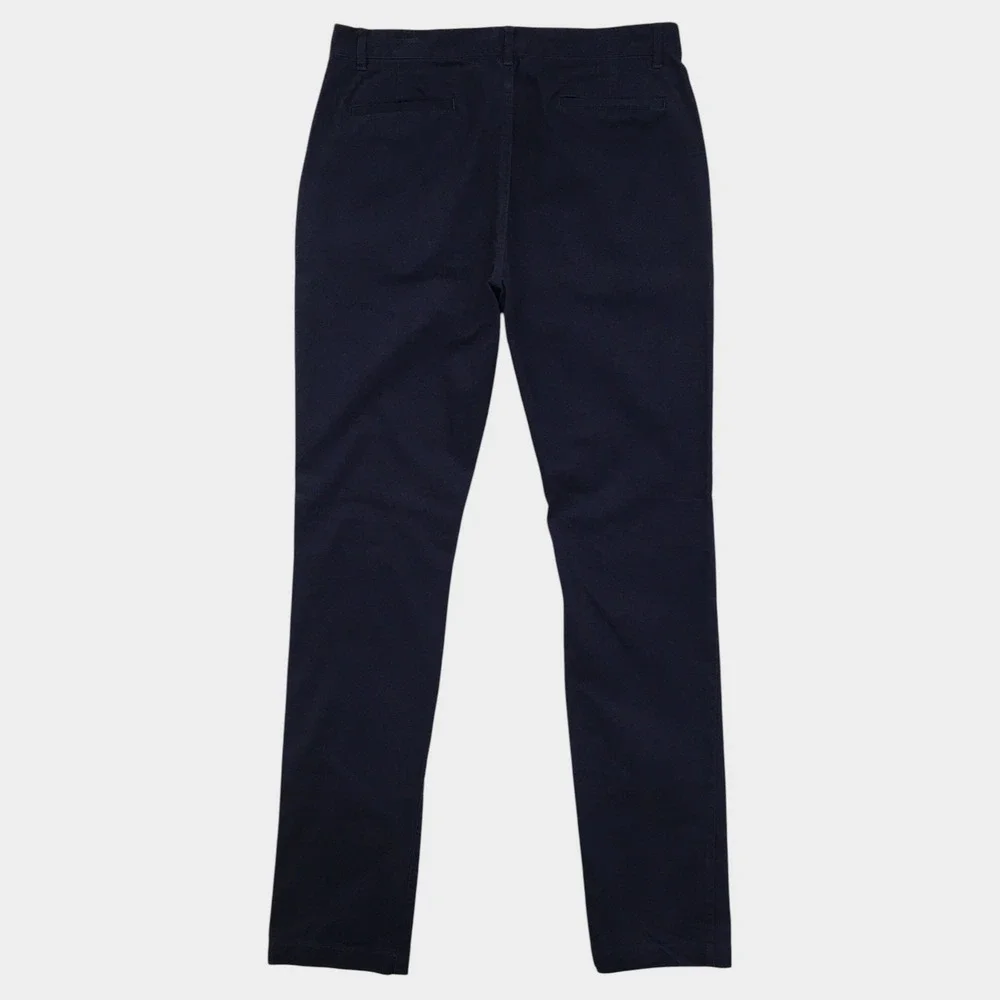 Taylor Stitch Mens 34 Navy Blue Organic Cotton Spandex Chino Pants Slim Fit